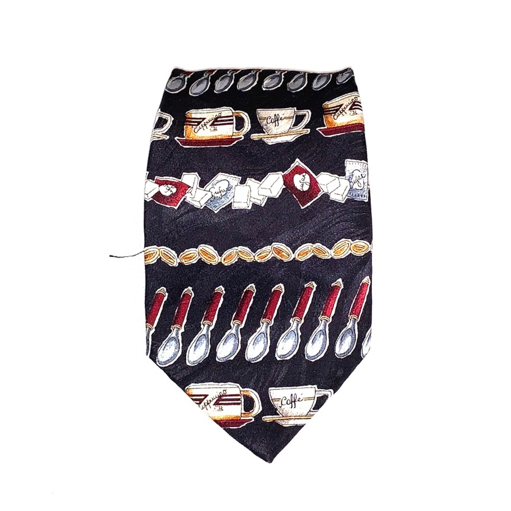 Toffee Accessories Patterned Silk Tie NWOT